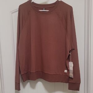Vuori Women's Crew LS in Rosewood Heather